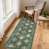 Modern Area Rug Elegant Floral Durable Stain-Resistant Fabric Washable Waterproof Perfect Rug for Living Room Bedroom - 4 of 4