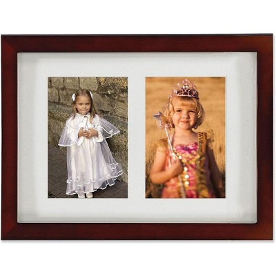 Lawrence Frames Images Collection 5" x 7" Wood Walnut Brown Double Picture Frame 765125