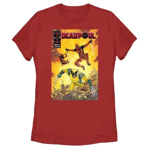 Women's Marvel: Deadpool & Wolverine Action Comic Book Cover T-Shirt - 1 of 4
