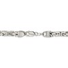Black Bow Jewelry Men's 6mm, Sterling Silver, Solid Byzantine Chain Necklace - 4 of 4