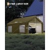 10x20 Ft Carport, Car Port with 180g PE Tarp, Roll-Up Doors, and 4 Windows, for Sedans, Bass Boats, Motos, ATVs, and SUVs - 2 of 4
