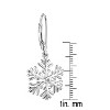 Guili Rosy Frost & Frosted Glimmer Sterling Silver Snowflake Drop Earrings with Cubic Zirconia and Rose Gold Finish, Inspired by Winter Elegance - 3 of 4