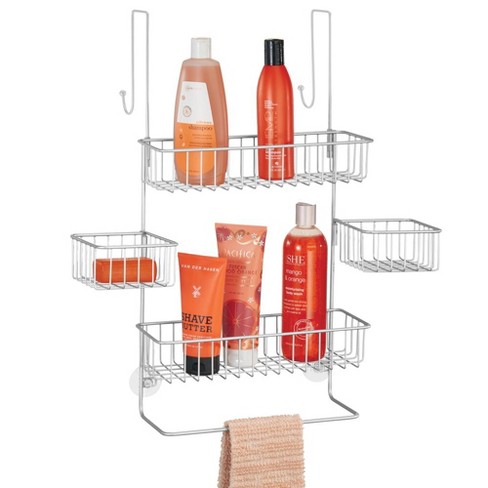 Mdesign Steel Shower Caddy Hanging Rack Storage Organizer For Bathroom -  Chrome : Target