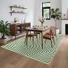Washable Area Rugs for Living Room Bedroom Modern Geometric Striped Rugs Non-Slip Low Pile Soft Foldable Accent Rug - 2 of 4