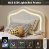 Coucheta Upholstered Bed Frame with LED Lights, Storage Drawer & Headboard,Velvet Platform for Kids, No Box Spring Needed - 3 of 4