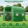 Orieon Green Walk-in Greenhouse with 4 Mesh Windows & Zipper Door – Heavy Duty Tunnel Garden House with PE Cover. - 2 of 4