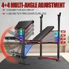 KRISRATE 660lbs Adjustable Weight Bench Set with Leg Developer & Preacher Curl Pad, Full Body Workout Strength Training Bench Press Set w/ Squat Rack - 3 of 4