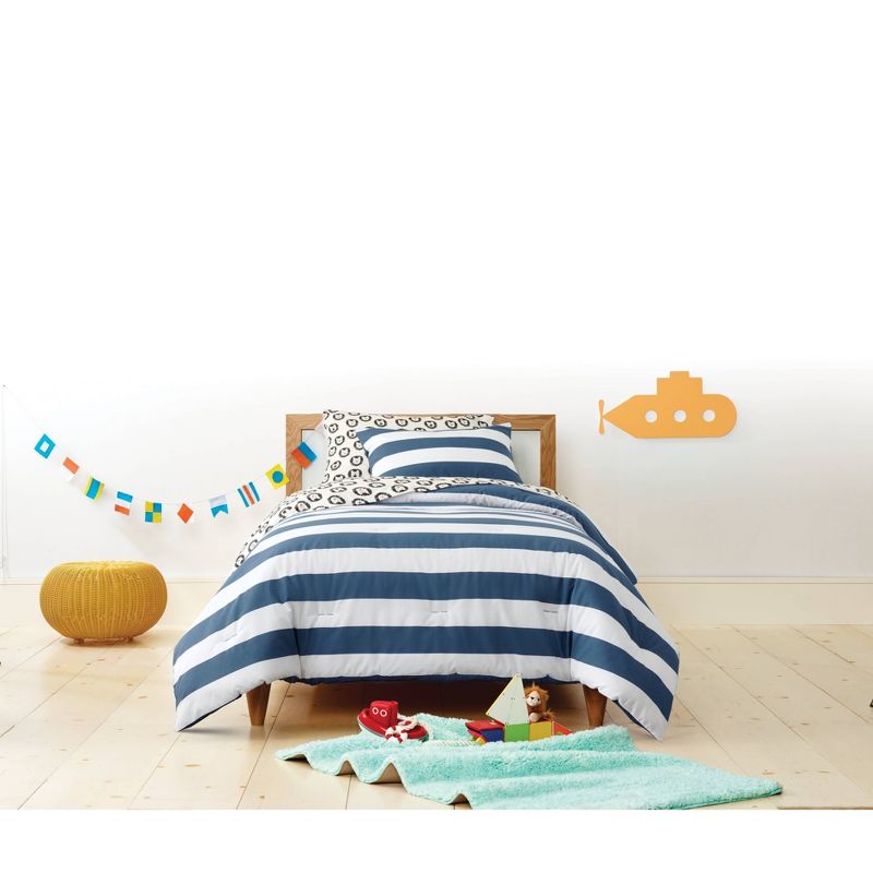 Rugby Striped Kids' Comforter Set - Pillowfort™, 5 of 10