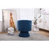 Blue Swivel Accent Chair Armchair, Round Barrel Chair in Fabric for Living Room Bedroom - 3 of 4