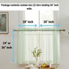 HLC.ME Sophia Floral Rod Pocket Lace Semi Sheer Voile Short Cafe Tiers - Set of 2 - 2 of 4