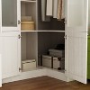 FUFU&GAGA Modern Simple Wardrobe Frosted Glass Door Combination Clothes Storage Cabinet White - 3 of 4