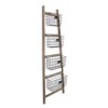 Cheung's Saffon Wood Storage Ladder  4 Basket Tiers - 2 of 4