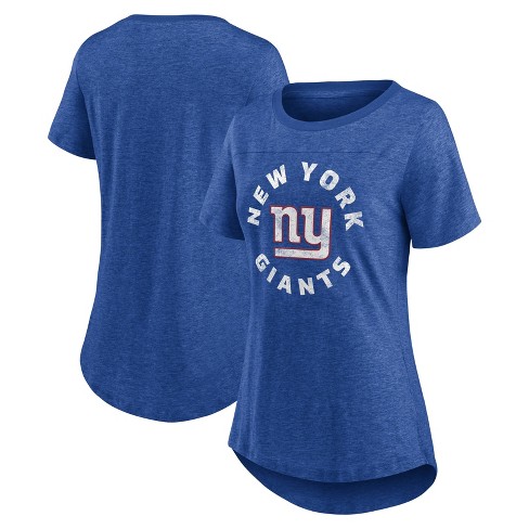 NFL New York Giants Women's Roundabout Short Sleeve Fashion T-Shirt - S