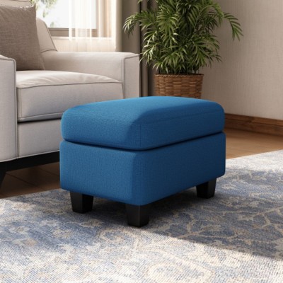 Elegant Ottoman,Versatile Foot Stools Ottoman,Rectangular Fabric Upholstered Ottoman, Accent Ottoman Chair With Durable Birch Legs-Cuddlewood