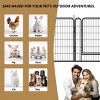 Yukimo 39"H Heavy Duty Metal Pet Playpen - Indoor/Outdoor Dog Fence with Auto Gravity Lock, Rust-Resistant, Custom Shapes, 8-Panel - 4 of 4