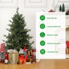 4 Ft Christmas Tree Prelit Artificial Small Christmas Tree with 265 Realistic Fir Twig Tips 150 LED Lights, Easy Assembly Hinged Xmas Tree for Home - 3 of 4