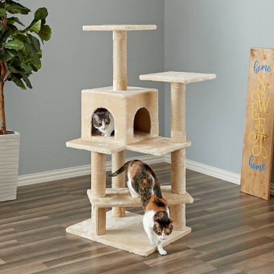 Two by Two Evergreen Cat Tower - Beige