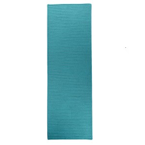 Colonial Mills Reversible Flat-Braid (Rect) Runner - Aqua 2'4"x10' - 1 of 3