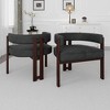 Ridstar 2 Set Modern Accent Chair & Armchair For Living Room, Bedroom & Dining Room-Black - 4 of 4