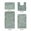 Shaggy Border Collection 4-Piece Bath Rug Set 100% Cotton Tufted Weave Ruffle Border Pattern Bathroom Rug for Machine Washable Bathmat - 2 of 4