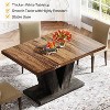 Okak Farmhouse Large Rectangular Dining Table with Sturdy Pedestal Base,Minimalist Kitchen Dinner Table for Dining Room,Breakfast Nook - 4 of 4