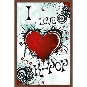 Trends International I Love K-POP Framed Wall Poster Prints - 1 of 4