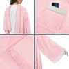 PAVILIA Wearable Blanket with Sleeves for Women Men Adults, Warm Soft Plush Snuggle Pocket Sleeved TV Throw - 3 of 4