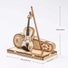 ROBOTIME 3D Wooden Puzzle Violin Capriccio Model Gifts for Teen Adult, 5.7"*3"*6" - 2 of 4