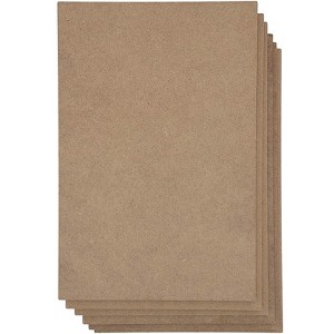 Bright Creations 6-Pack Brown Blank MDF Wood Board, Chipboard Sheets for DIY Crafts, 10.5 x 7 In - 1 of 3