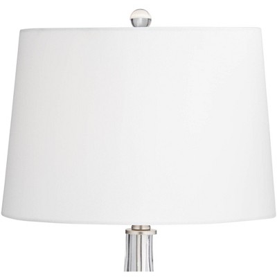 Sparrow 28" Smoke Grey Glass Table Lamp Set with White Shade