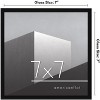 Americanflat 7x7 Picture Frame - Streamline Collection - Thin Border Square Frame for Tabletop and Wall Display - Black - 2 of 4