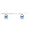Opalata Sterling Silver Blue Inlay Opal Crab Anklet - Blue - 9+1 Inch - 2 of 3