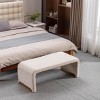 Bedroom Foot Bench End Of Bed Bench,Brown Window Bench,Upholstered Footrest Stool With Gold Metal Legs,Boucle Ottoman Bench-Maison Boucle - 3 of 4