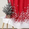 Christmas Curtains, Red Snowflake Velvet Blackout, Grommet Room Darkening Drapes for Living Room/Bedroom, 52 x 95 Inch, Set of 2 Panels - 3 of 4