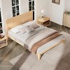 Full/Queen/King Size Bamboo Platform Bed Frame with Wood Support Slat, Mid-Century Modern Style - ModernLuxe - 3 of 4