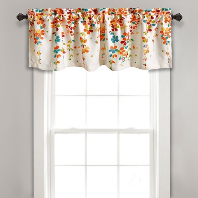 18x52 Weeping Flower Valance Navy/blue - Lush Décor : Target