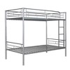 PAGED Twin Over Twin Metal Loft and Bunk Bed, for Bedroom and Dormitory, Silver - 4 of 4