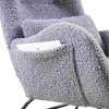 CAVINAS Cashmere Fabric Glider Rocking Chair with High Backrest,Modern Upholstered Rocking Chairs,Nursery Accent Chair for Bedroom - 4 of 4