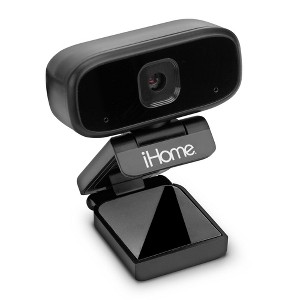 iHome 720p Webcam with External Mic, Auto Light Correction, Multi-OS, Desktop/Laptop Compatible - 1 of 4