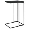 vidaXL Side Table Black Engineered Wood, Iron Medium Durable - 15.7" x 11.8" x 23.2" Black without wheels - 4 of 4