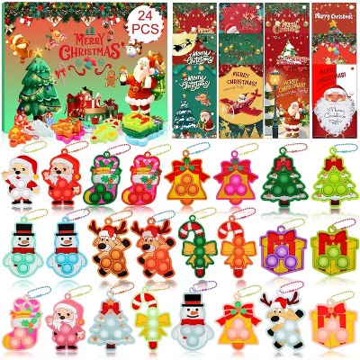 Joyfy 24Pack Christmas Party Favors for Kids,Christmas Pop Fidget Toys,Stocking Stuffers for Kids Christmas Treats Goodies