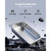 4 Pack Stainless Steam Hotel Pan, 1/2 Size, 2.5 Inch Deep Stainless Steel Anti-Jam Steam Table Pans - 2 of 4