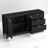 Minimalist Wave-Pattern Sideboard,TV Stand with Functional Storage, Modern Design for Entryway, Hallway, Living Room, and Foyer,Solid Acacia Wood Legs - 3 of 4