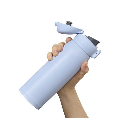 Matte Blue 16oz Stainless Steel Travel Mug with Flip Lid