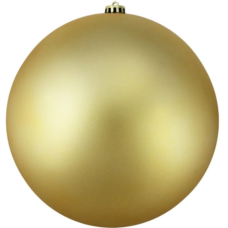 Northlight Vegas Gold Shatterproof Matte Christmas Ball Ornament 6" (150mm), 1 of 4