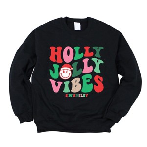 Simply Sage Market S.W.Smiley Holly Jolly Vibes Smile Sweatshirt - 1 of 4