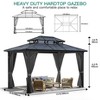 Acekool Hardtop Gazebo for Patio with Netting and Curtains, Polycarbonate Roof Canopy Aluminium Frame Pavilion - 2 of 4
