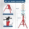 V-Head Pipe Stand, 2500 Lbs Capacity Pipe Jack Stand Fits 1/2" to 12" Pipes, Heavy-Duty Construction, 20"-37" Adjustable Height Folding Jack Stand - 2 of 4