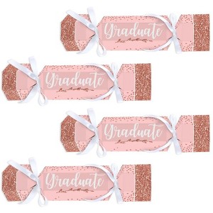 Big Dot of Happiness Rose Gold Grad - No Snap Graduation Party Table Favors - DIY Cracker Boxes - Set of 12 - 1 of 4