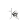 Black Bow Jewelry Sterling Silver with Crystals Reversible Star Bead Charm, 10mm - 3 of 4